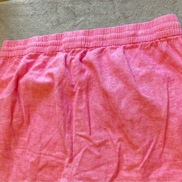 J. Crew Linen+Cotton Pink Straight Leg Cuffed Pants with Drawstring Waist - Picture 8 of 10